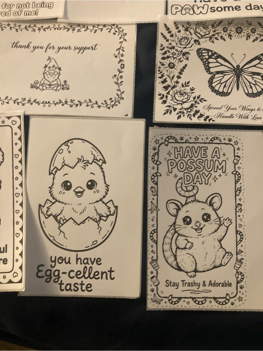 Customized Thank You Note - Black & White (50) 4x6 stickers - Picture 9 of 17